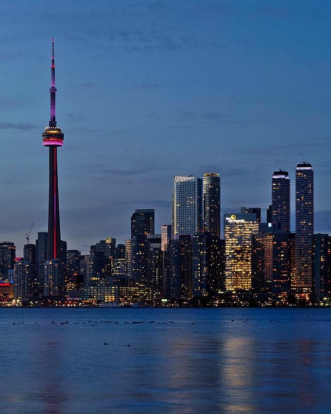 The CN Tower rising above Toronto