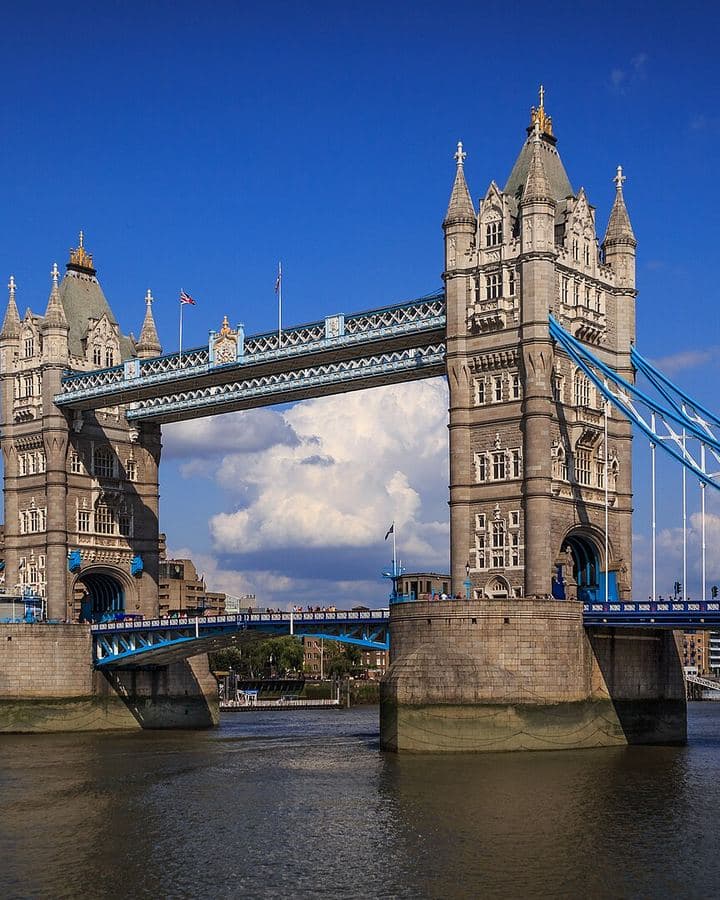 Tower Bridge over the Thames in London